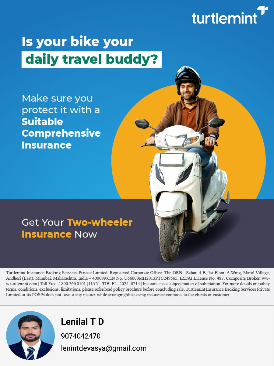Two wheeler insurance promotional creative